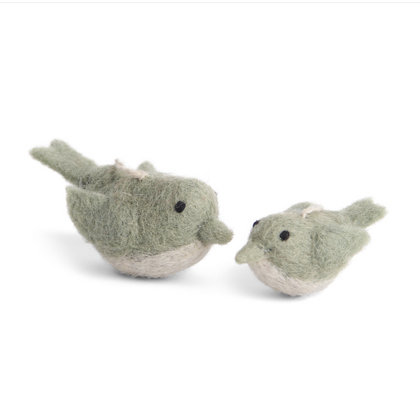 Set of 2 felt birds