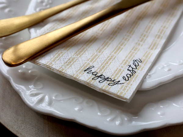 Easter striped napkins