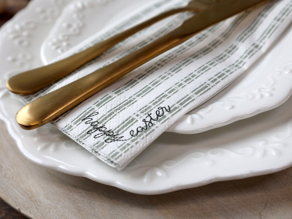 Easter striped napkins
