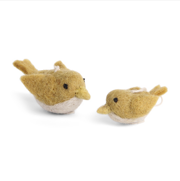 Set of 2 felt birds