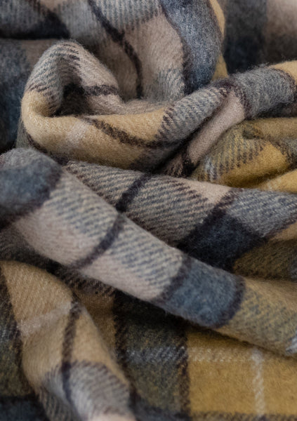 Recycled wool tartan blankets
