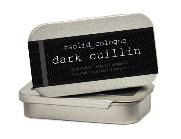 Solid cologne tins
