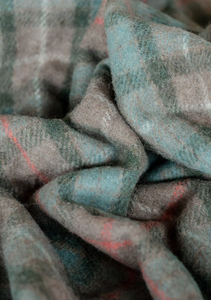 Recycled wool tartan blankets
