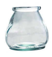Recycled glass bud vase