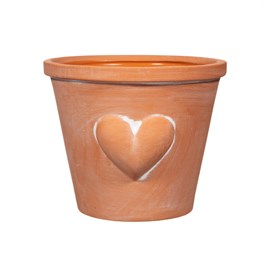 Terracotta heart planter